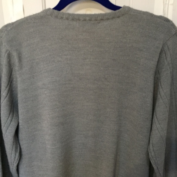 Turtle Bay Gray Cable Knit Cardigan Sweater - Picture 14 of 15